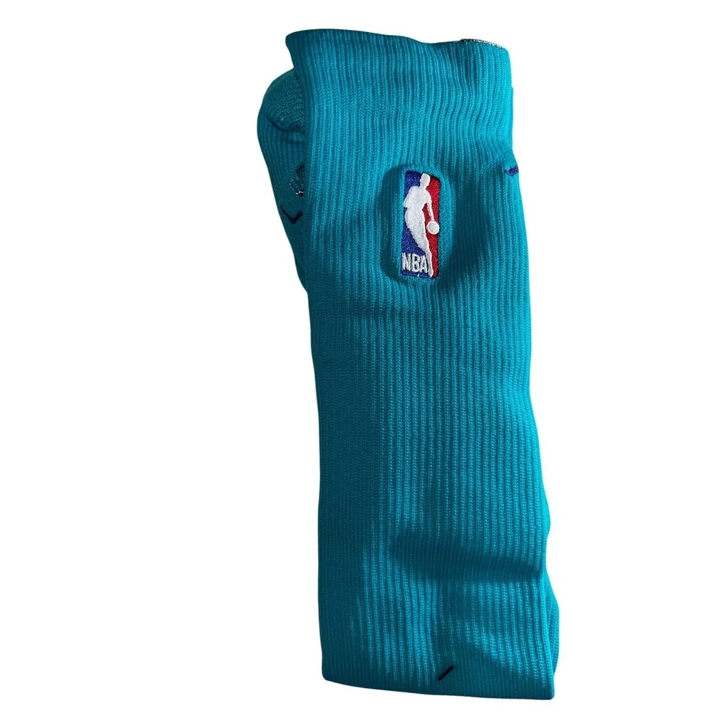 Air Jordan NBA Authentic Knee High Socks Teal Blue Dri-FIT Mens 12/15
